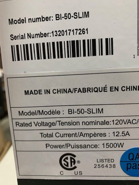 Amantii BI-50-SLIM-OD-OOB-7 OPEN BOX SN 13201717261