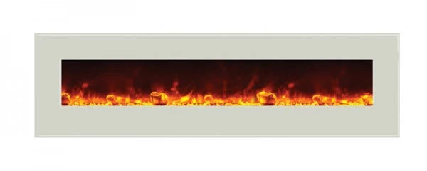 Amantii 72″ WM-BI-72-8123-WHTGLS Wide Electric Fireplace