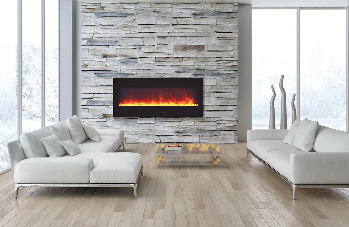 Amantii 50" WM-FM-50-BG NO LOGS Electric Fireplace