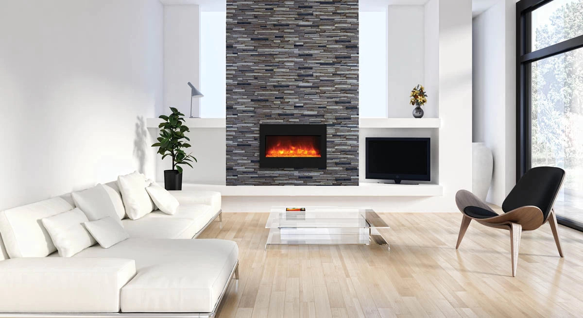 Zero Clearance 33" ZECL-33-3624-BG Electric Fireplace