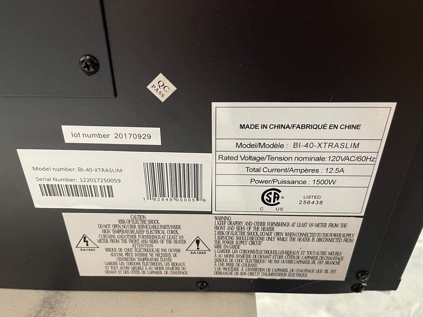 Amantii BI-40-XTRASLIM-OOB-2 /SN: 122017250059