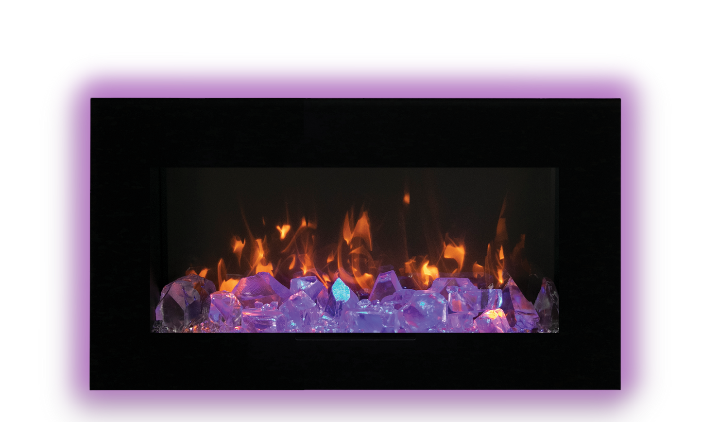 Amantii WM-FM-BG Electric Fireplace