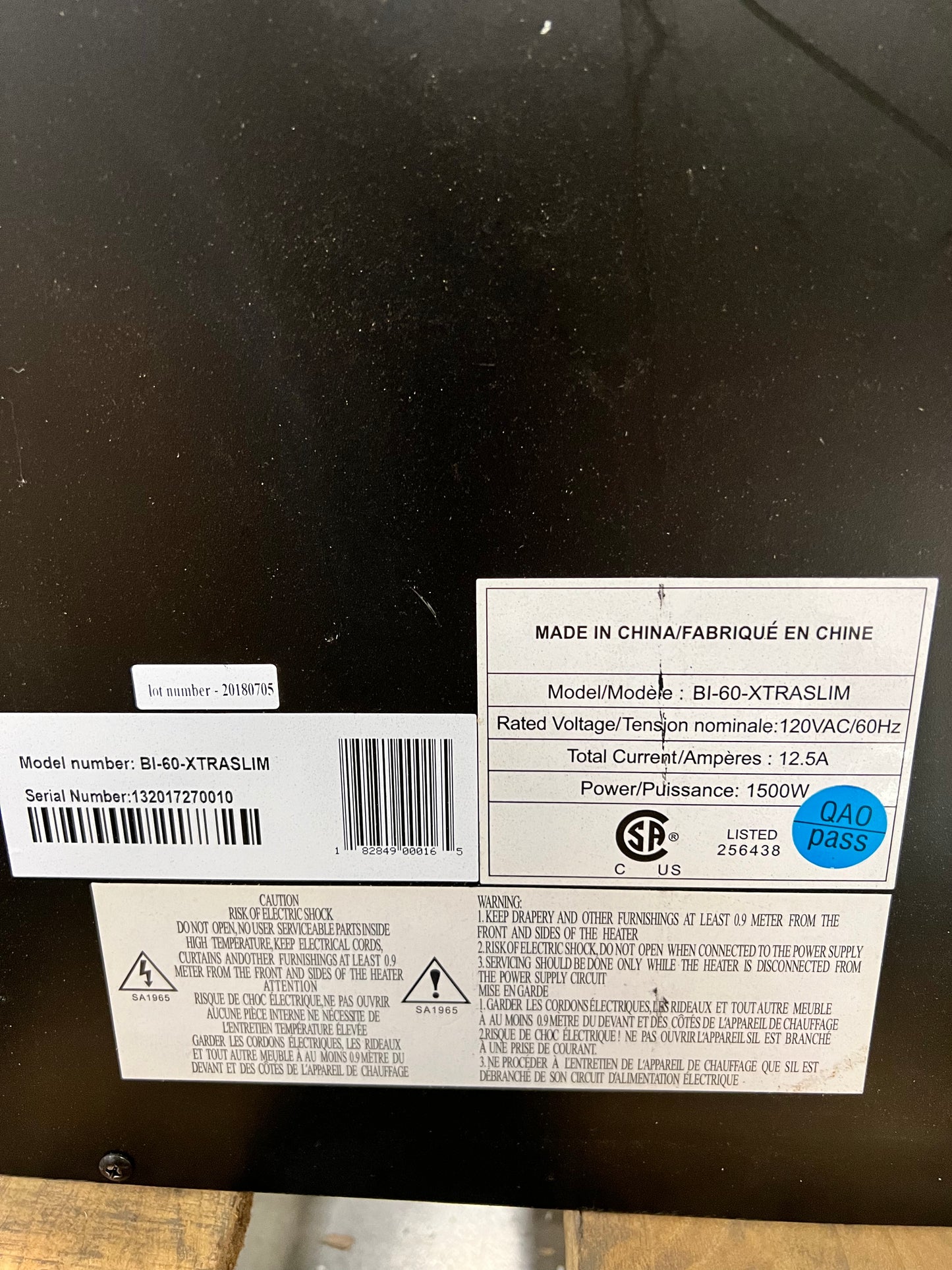 Amantii BI-60-XTRASLIM-OOB-6 – OPEN BOX – SN 132017270010